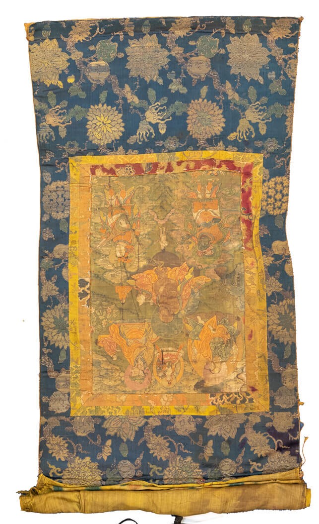 Antique Textile Thangka Tibetan 17-18 Century n°:669042